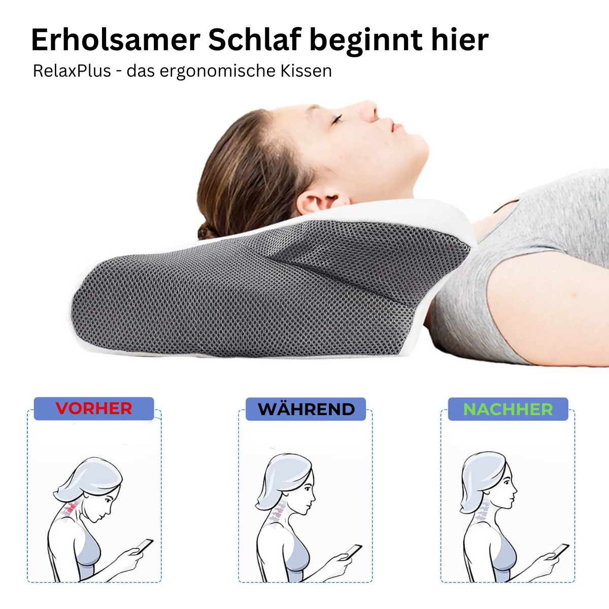 RelaxPlus – Das ergonomische Komfortkissen