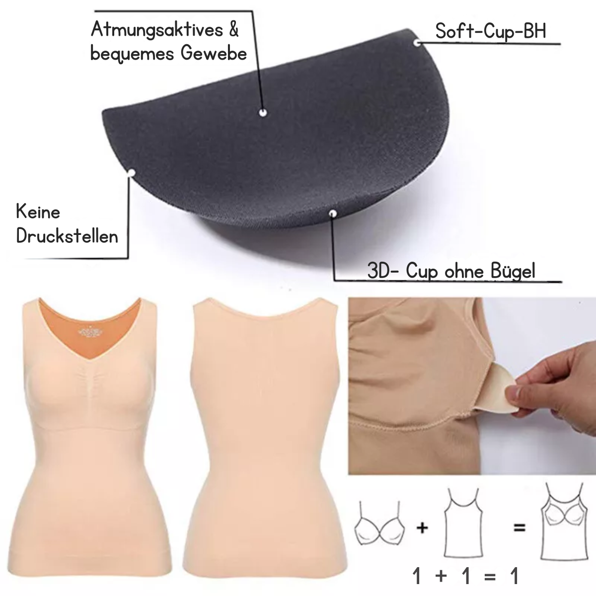 2-in-1 BauchWeg BH-Oberteil